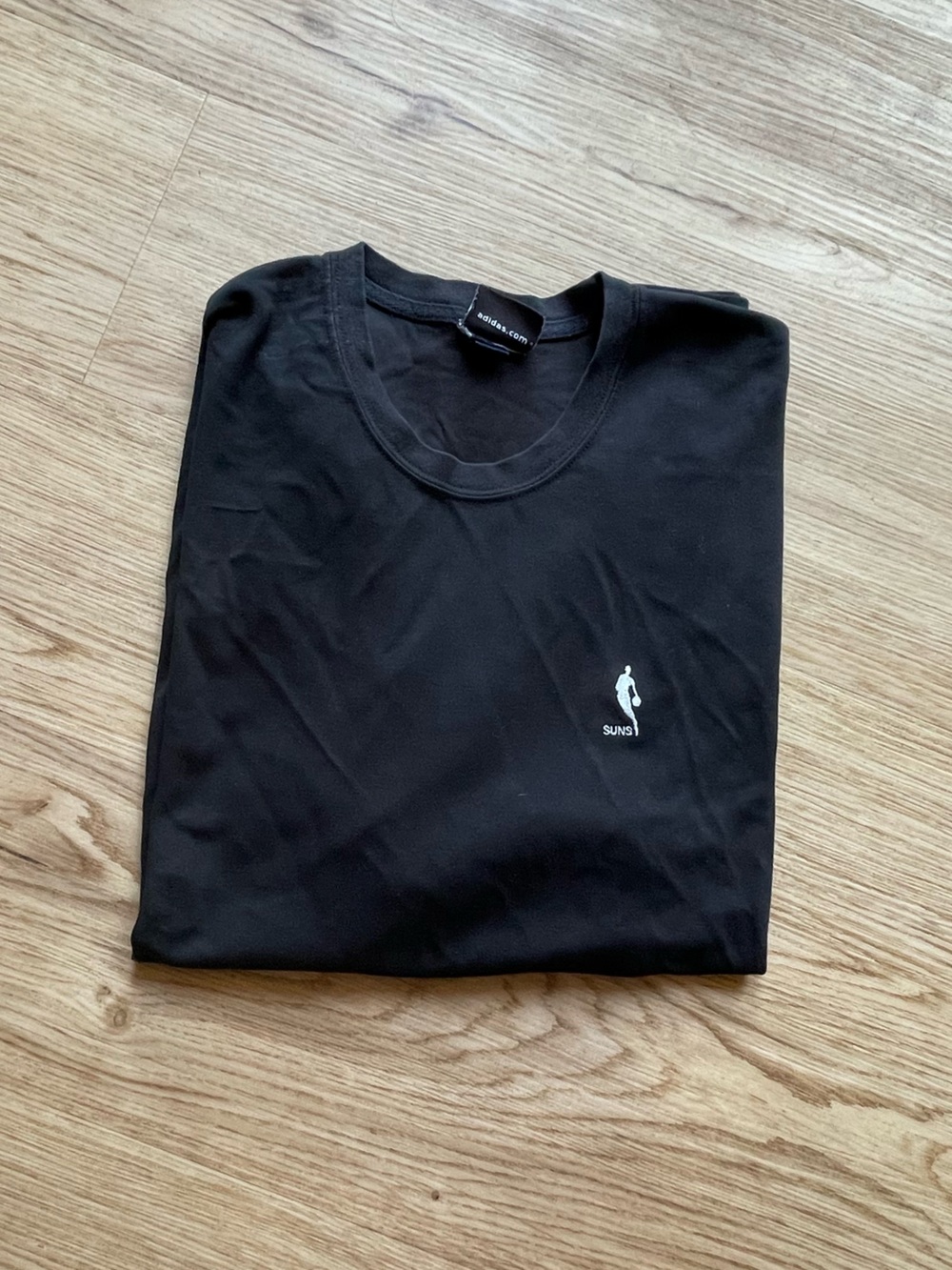 adidas Black Short Sleeve Tee with Small White Logo